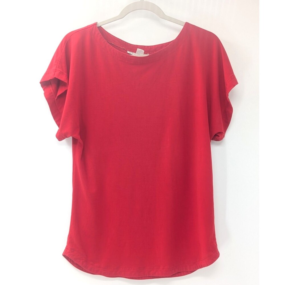 Christian Dior Separates Vintage 90’s Red T-Shirt Blouse Size Large- Flawed